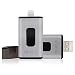 OLALA iPhoneメモリ ディスク 2イン1 USB3.0 32GB シルバー(iDisk-ID100)