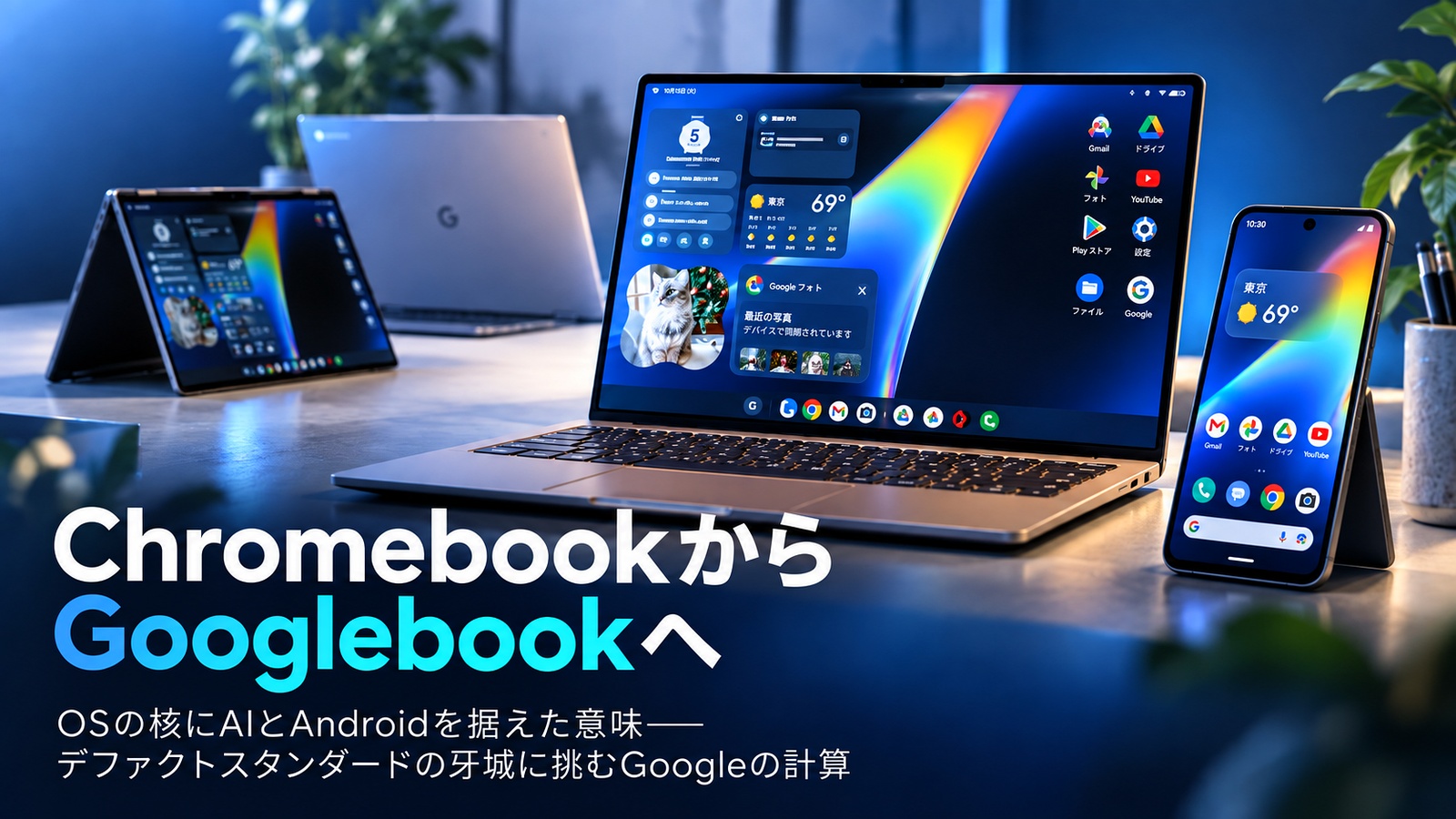 ChromebookからGooglebookへ:OSの核にAIとAndroidを据えた意味——デファクトスタンダードの牙城に挑むGoogleの計算