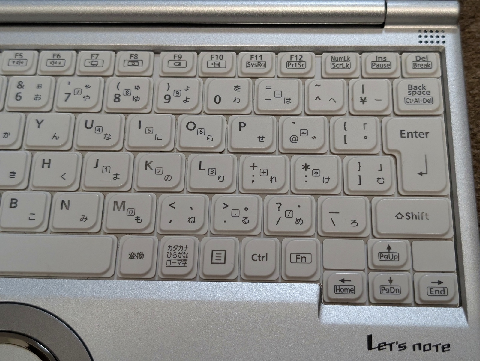 キーボード右側